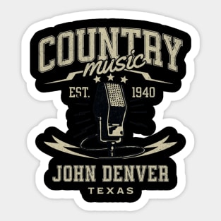 country music microphone singer  v1 Sticker